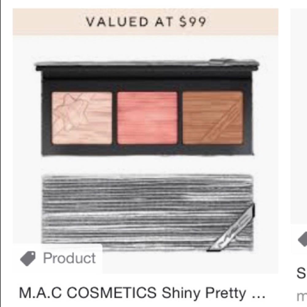 Mac cosmetics bronzer, blush, highlighter trio